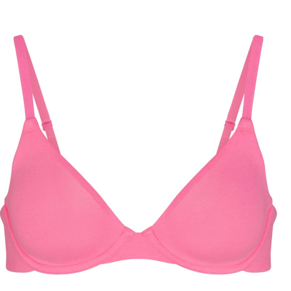 Skims pink cotton bra 34A